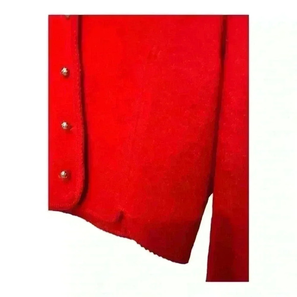 Northern Isle Vintage 100% wool Red Boiled Wool Jacket Size 11/12 - Picture 3 of 5